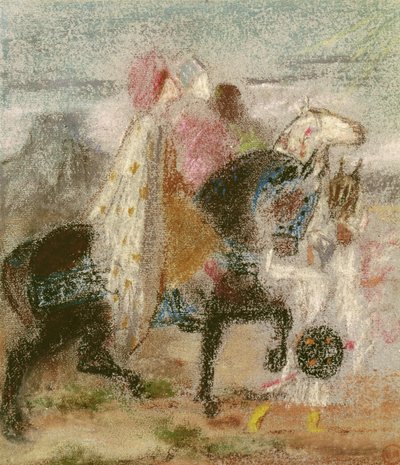 De Drie Wijzen, begonnen in 1860 en herwerkt na 1882 door Gustave Moreau
